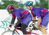 Kirk Whiteman and Matt at the WE Media Tandem Invitational in Trexlertown, Pennsylvania. (Photos by Ed Landrock, The Morning Call)